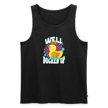 Rubber Ducks Duck Duck Lovers Bathroom - Men's Premium Organic Tank Top - black - Front - AI Model Male 178 light (178cm)