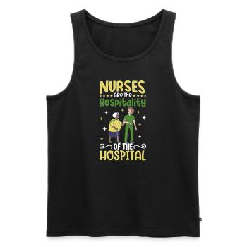 Nurse Nursing Clinic Paramedic - Men's Premium Organic Tank Top - black - Front - Michal (187cm)