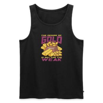 Goldgräber Goldbergbau Goldwaschen Goldmine - Männer Premium Bio Tank Top - Schwarz - Vorne - Michal (187cm)
