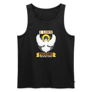 Pigeon Pigeon Racing Pigeon Racer Pigeon Keeper - Men's Premium Organic Tank Top - black - Front - AI Model Male 178 light (178cm)
