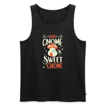 Garden Gnomes Gnome Lover Funny Gnome Gardening - Men's Premium Organic Tank Top - black - Front - AI Model Male 178 light (178cm)