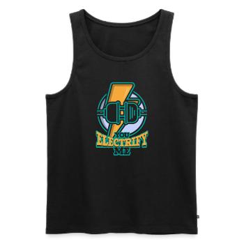 Elektriker Elektroingenieur Lineman Electrical - Männer Premium Bio Tank Top - Schwarz - Vorne - Michal (187cm)