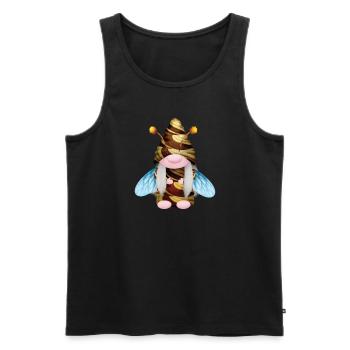 Gnome Honey Bee Beekeeper Honeybee Beekeeping - Männer Premium Bio Tank Top - Schwarz - Vorne - AI Model Male 178 light (178cm)