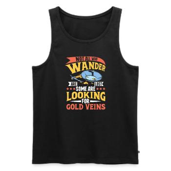Goldgräber Goldbergbau Goldwaschen Goldmine - Männer Premium Bio Tank Top - Schwarz - Vorne - Michal (187cm)