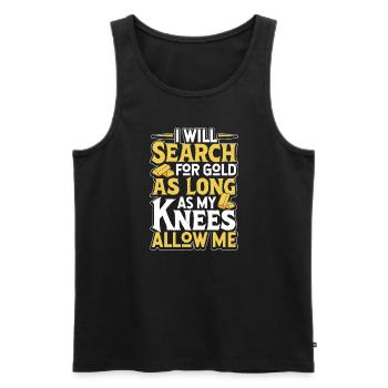 Goldgräber Goldbergbau Goldwaschen Goldmine - Männer Premium Bio Tank Top - Schwarz - Vorne - AI Model Male 178 light (178cm)