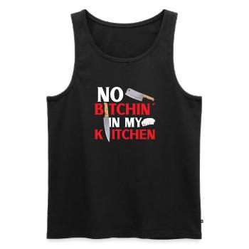 Chef Cook Kitchen Restaurant Knives Cookout - Men's Premium Organic Tank Top - black - Front - AI Model Male 178 light (178cm)