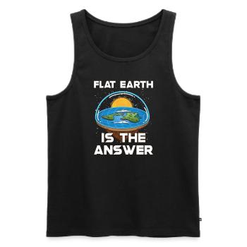 Flat Earth Theory Flat Earth Army Earth - Männer Premium Bio Tank Top - Schwarz - Vorne - AI Model Male 178 light (178cm)