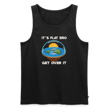 Flat Earth Theory Flat Earth Army Earth - Männer Premium Bio Tank Top - Schwarz - Vorne - AI Model Male 178 light (178cm)