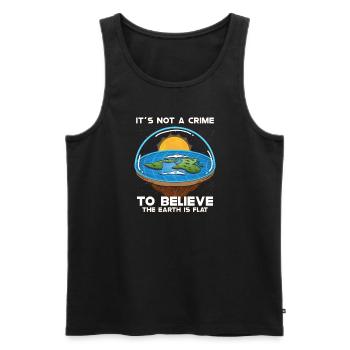 Flat Earth Theory Flat Earth Army Earth - Männer Premium Bio Tank Top - Schwarz - Vorne - AI Model Male 178 light (178cm)