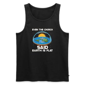 Flat Earth Theory Flat Earth Army Earth - Männer Premium Bio Tank Top - Schwarz - Vorne - AI Model Male 178 light (178cm)