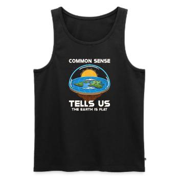 Flat Earth Theory Flat Earth Army Earth - Männer Premium Bio Tank Top - Schwarz - Vorne - AI Model Male 178 light (178cm)