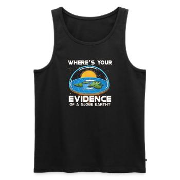 Flat Earth Theory Flat Earth Army Earth - Männer Premium Bio Tank Top - Schwarz - Vorne - AI Model Male 178 light (178cm)