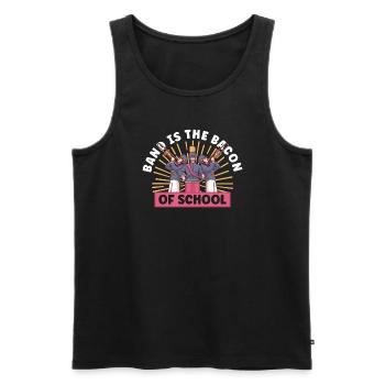 Marching Band Clarinetist School Rehearsal Music - Men's Premium Organic Tank Top - black - Front - Michal (187cm)