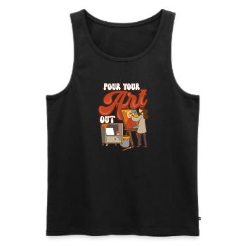 Artist Painting Painter Art Color Art Teacher - Men's Premium Organic Tank Top - black - Front - Michal (187cm)