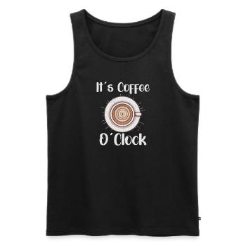 Amateur de café Caféine Molecule Java Latte Espresso - Débardeur bio Premium Homme - noir - Devant - Michal (187cm)