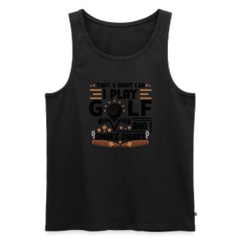 Coffee Lover Caffeine Molecule Java Latte Espresso - Männer Premium Bio Tank Top - Schwarz - Vorne - AI Model Male 178 light (178cm)