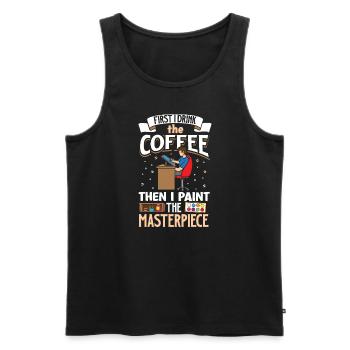 Künstler Malerei Maler Kunstfarbe Kunstlehrer - Männer Premium Bio Tank Top - Schwarz - Vorne - Michal (187cm)