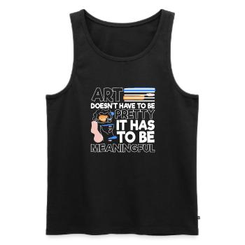 Künstler Malerei Maler Kunstfarbe Kunstlehrer - Männer Premium Bio Tank Top - Schwarz - Vorne - Michal (187cm)