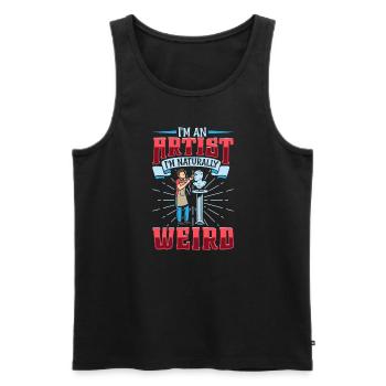 Künstler Malerei Maler Kunstfarbe Kunstlehrer - Männer Premium Bio Tank Top - Schwarz - Vorne - Michal (187cm)