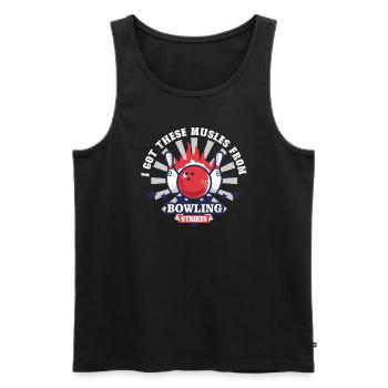 Drôle d’équipe de bowling Bowler Strike Gift Idea - Débardeur bio Premium Homme - noir - Devant - Michal (187cm)