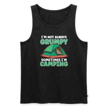 Scout Camping Outdoor Campfire Hiking Backpacking - Men's Premium Organic Tank Top - black - Front - Michal (187cm)