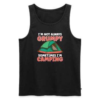 Scout Camping Outdoor Campfire Hiking Backpacking - Men's Premium Organic Tank Top - black - Front - Michal (187cm)