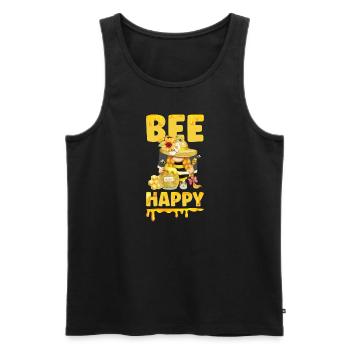 Beekeeper Gnomes Gnome Lover Funny Gnome Honey Bee - Männer Premium Bio Tank Top - Schwarz - Vorne - AI Model Male 178 light (178cm)
