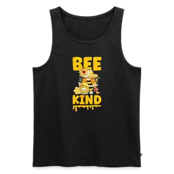 Beekeeper Gnomes Gnome Lover Funny Gnome Honey Bee - Männer Premium Bio Tank Top - Schwarz - Vorne - AI Model Male 178 light (178cm)