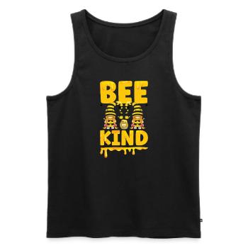 Beekeeper Gnomes Gnome Lover Funny Gnome Honey Bee - Männer Premium Bio Tank Top - Schwarz - Vorne - AI Model Male 178 light (178cm)