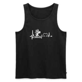 writer producer actor director filmmaker - Männer Premium Bio Tank Top - Schwarz - Vorne - AI Model Male 178 light (178cm)
