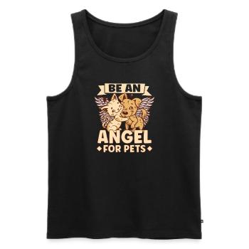 Animal RESCUE ANIMAL RIGHTS RESCUE Animal ADOPTION - Débardeur bio Premium Homme - noir - Devant - Michal (187cm)