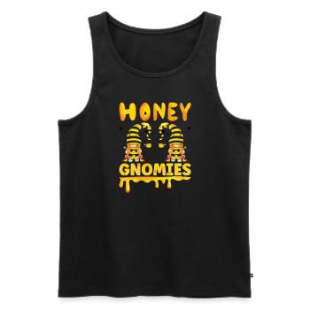 Apiculteur Gnomes Gnome Amant Drôle Gnome Abeille à miel - Débardeur bio Premium Homme - noir - Devant - Michal (187cm)