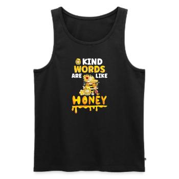 Beekeeper Gnomes Gnome Lover Funny Gnome Honey Bee - Männer Premium Bio Tank Top - Schwarz - Vorne - AI Model Male 178 light (178cm)