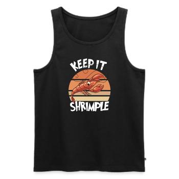 Prawns Seafood Favorite Food - Men's Premium Organic Tank Top - black - Front - AI Model Male 178 light (178cm)