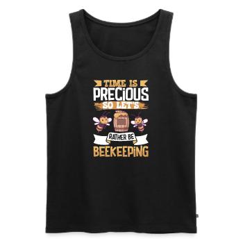 Honey Bee Beekeeping Beekeeper Honeybee Beekeeping - Männer Premium Bio Tank Top - Schwarz - Vorne - AI Model Male 178 light (178cm)