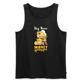 Beekeeper Gnomes Gnome Lover Funny Gnome Honey Bee - Männer Premium Bio Tank Top - Schwarz - Vorne - AI Model Male 178 light (178cm)