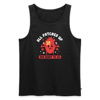 Open Heart Surgery Heart Surgery Survivor Gift - Männer Premium Bio Tank Top - Schwarz - Vorne - AI Model Male 178 light (178cm)