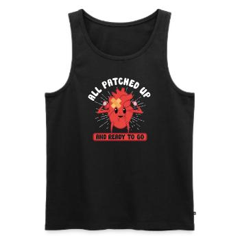 Open Heart Surgery Heart Surgery Survivor Gift - Männer Premium Bio Tank Top - Schwarz - Vorne - AI Model Male 178 light (178cm)