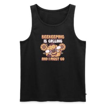 Honey Bee Beekeeping Beekeeper Honeybee Beekeeping - Männer Premium Bio Tank Top - Schwarz - Vorne - Michal (187cm)