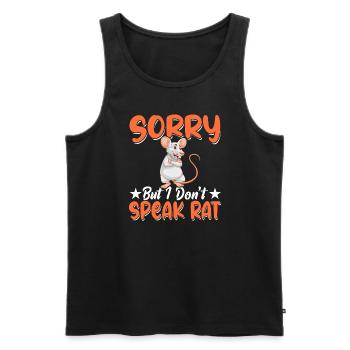 Rat Lover Rat Pet Rodent Mouse Rat Lady - Männer Premium Bio Tank Top - Schwarz - Vorne - AI Model Male 178 light (178cm)