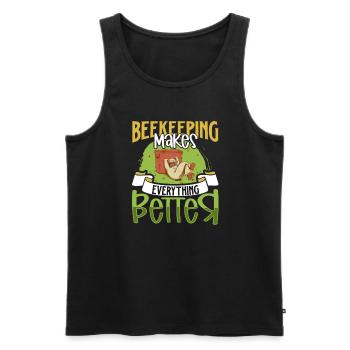 Honey Bee Beekeeping Beekeeper Honeybee Beekeeping - Männer Premium Bio Tank Top - Schwarz - Vorne - AI Model Male 178 light (178cm)