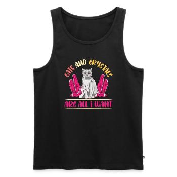 Kristallheilung Krytale Kristalle Und Steine - Männer Premium Bio Tank Top - Schwarz - Vorne - Michal (187cm)