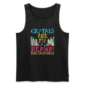Kristallheilung Krytale Kristalle Und Steine - Männer Premium Bio Tank Top - Schwarz - Vorne - Michal (187cm)