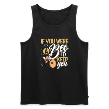 Honey Bee Beekeeping Beekeeper Honeybee Beekeeping - Men's Premium Organic Tank Top - black - Front - Michal (187cm)