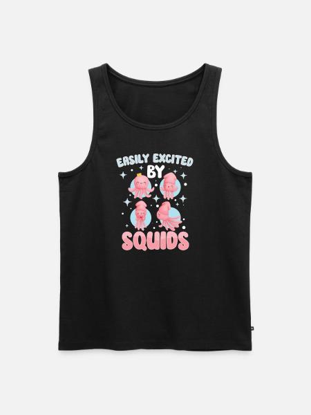 Squid Lovers Octopus Funny - Men's Premium Organic Tank Top - black