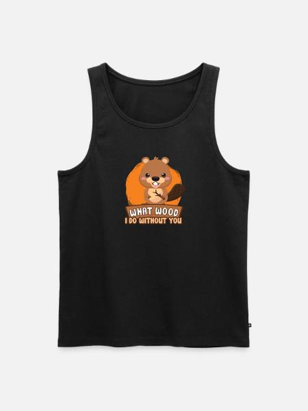 Beaver Fan Beaver Lovers Sjov Beaver Gave - Herre Premium økologisk tanktop - sort