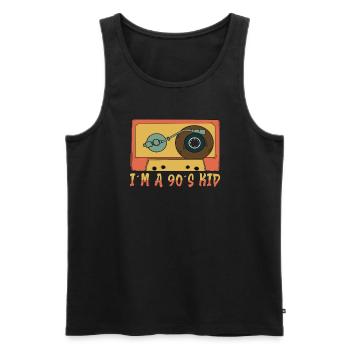 Cassette Type Vintage Cassette Retro Cassette Love - Men's Premium Organic Tank Top - black - Front - AI Model Male 178 light (178cm)
