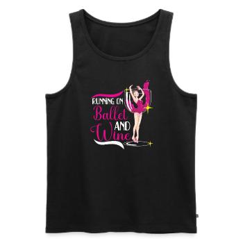 Ballet Ballerine Danse Danseuse Danse Ballet Cadeau - Débardeur bio Premium Homme - noir - Devant - Michal (187cm)