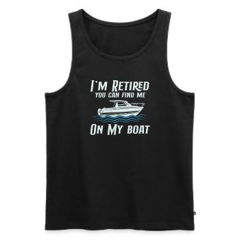 Bateau nautique Capitaine Pontoon Sailor Croisière - Débardeur bio Premium Homme - noir - Devant - Michal (187cm)