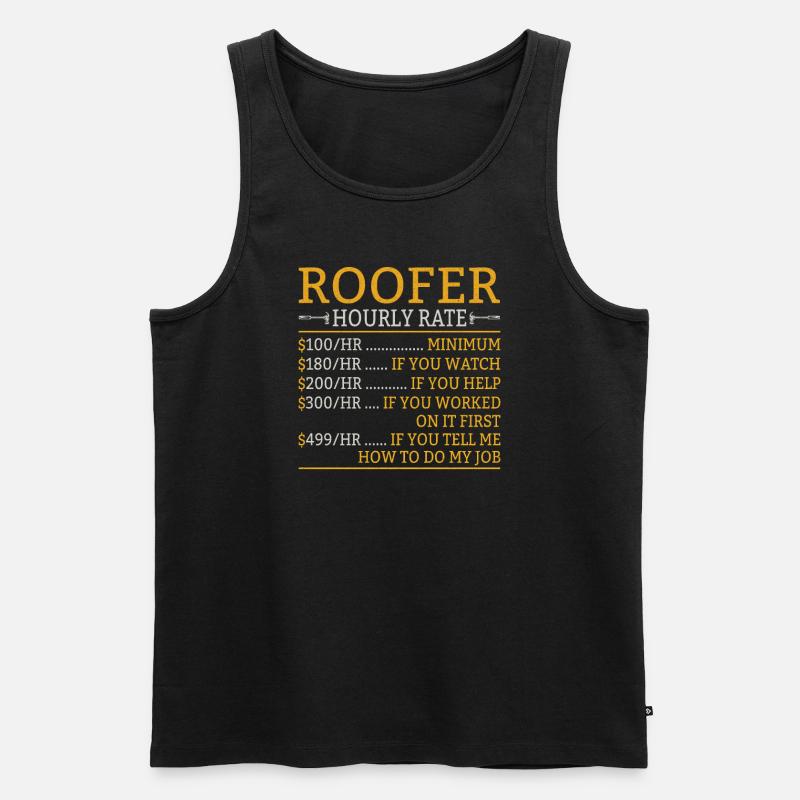 Dachdecker Vater Dachdecker Dachdecker Techniker - Männer Premium Bio Tank Top - Schwarz